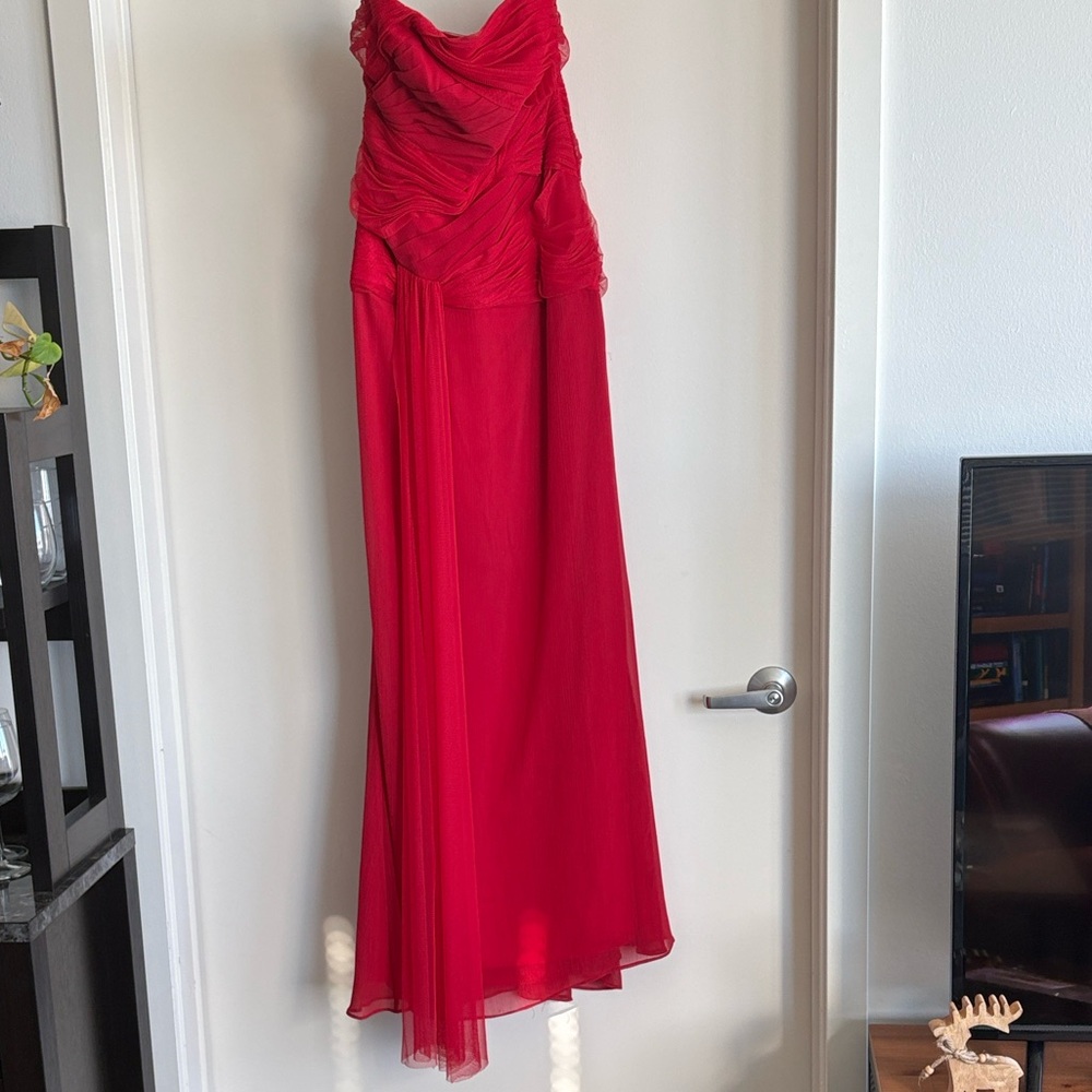 Vera Wang Vibrant Red Maxi Dress